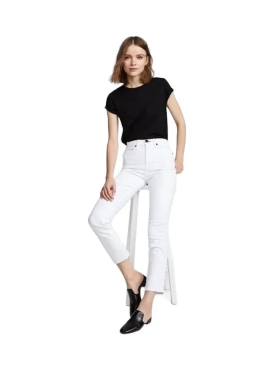 rag & bone Straight Leg White Jeans - Picture 2 of 13